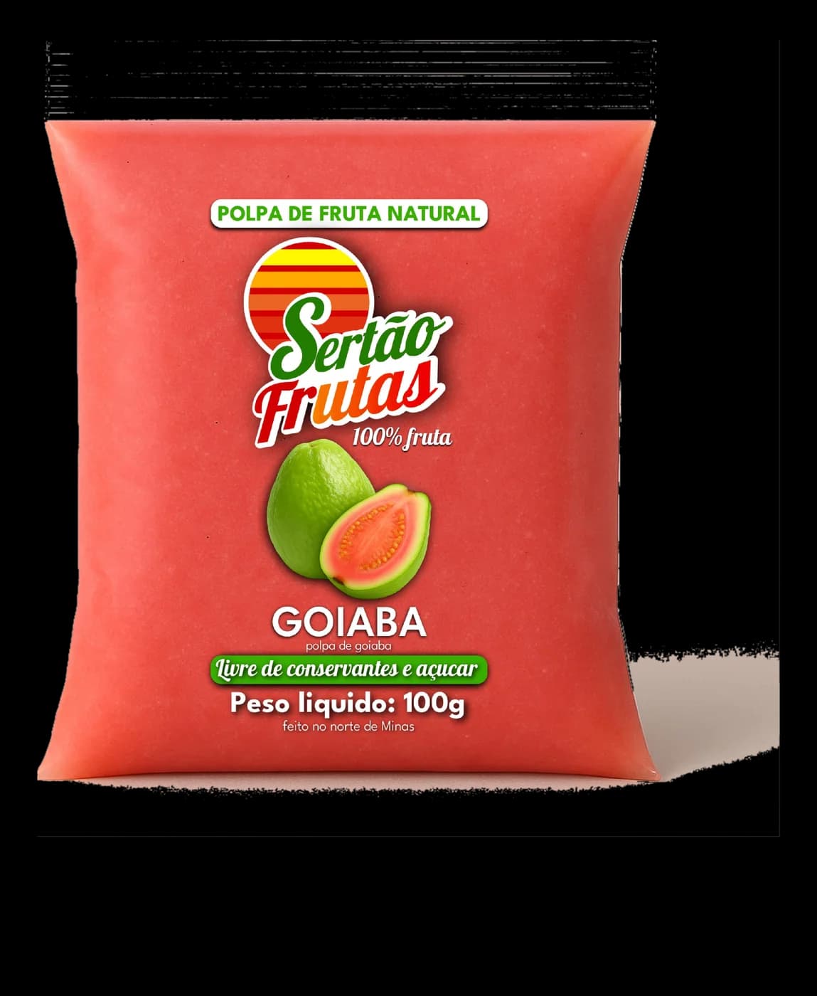 Embalagem de polpa de Goiaba Sertão Frutas